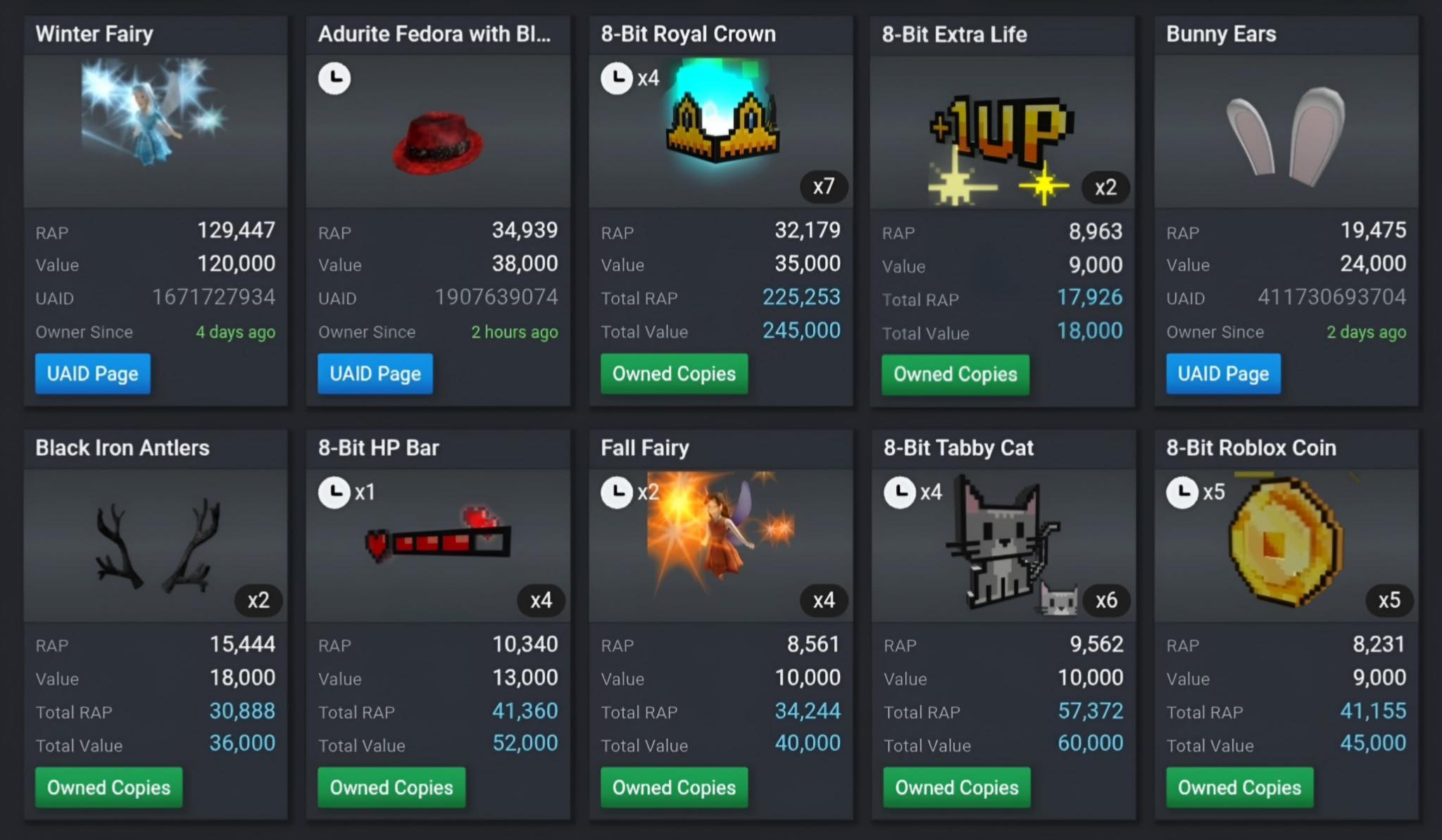 READY ITEM LIMITED 8-BIT ROBLOX - harga stuan di deskripsi!