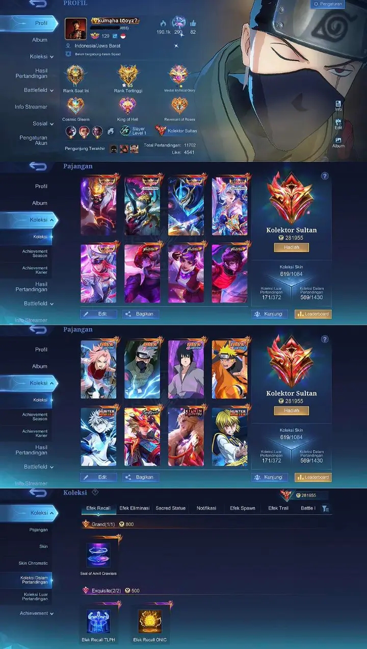 Akun pribadi skin 169