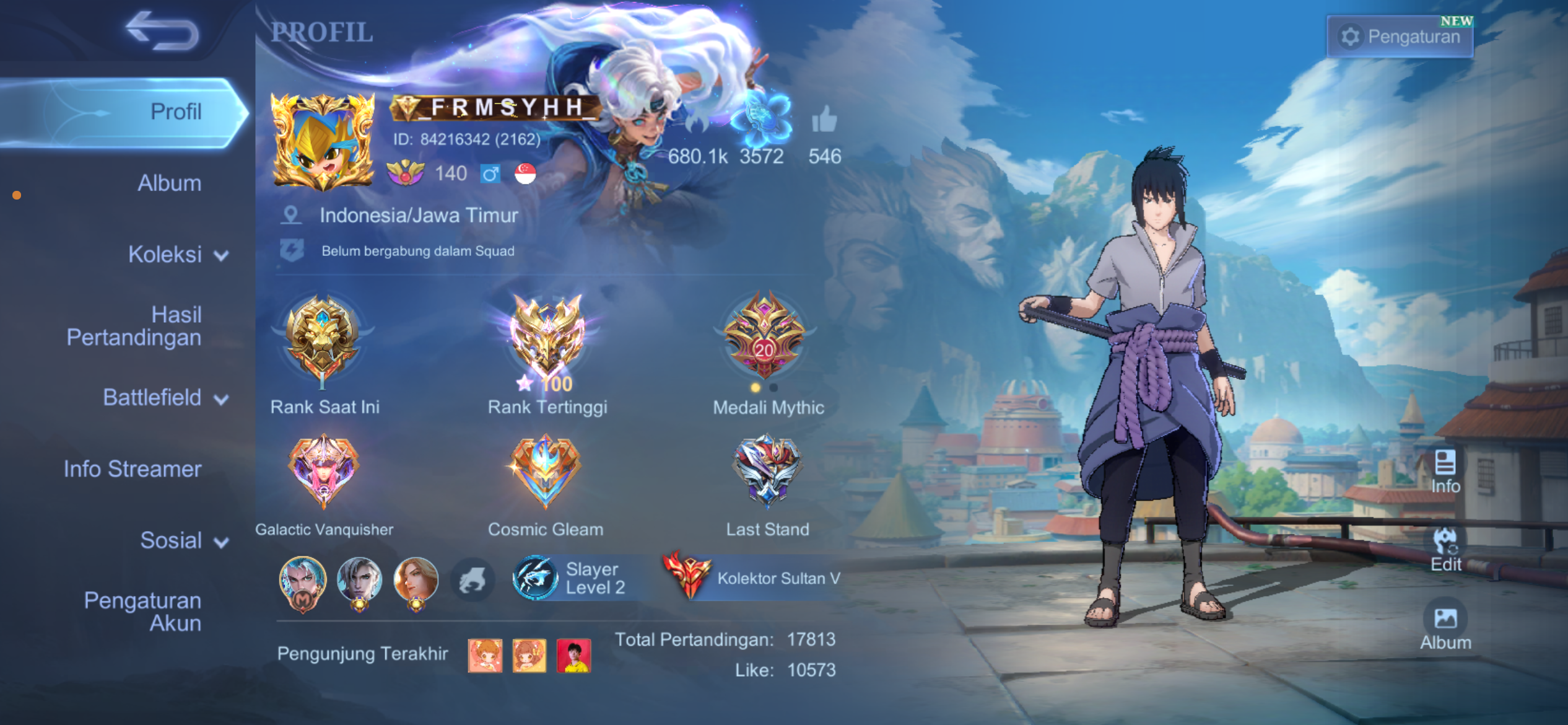 Jual akun mlbb