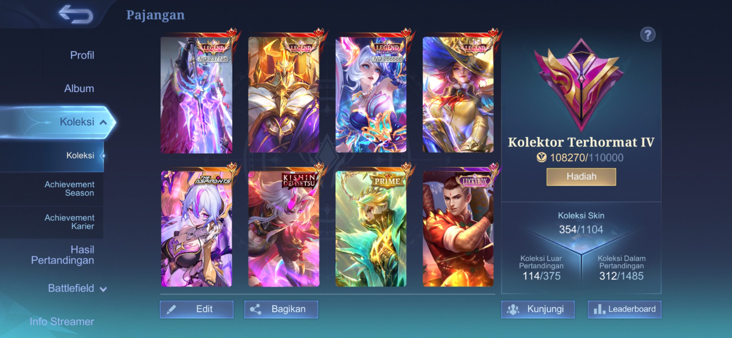 Akun ml old 4 legend