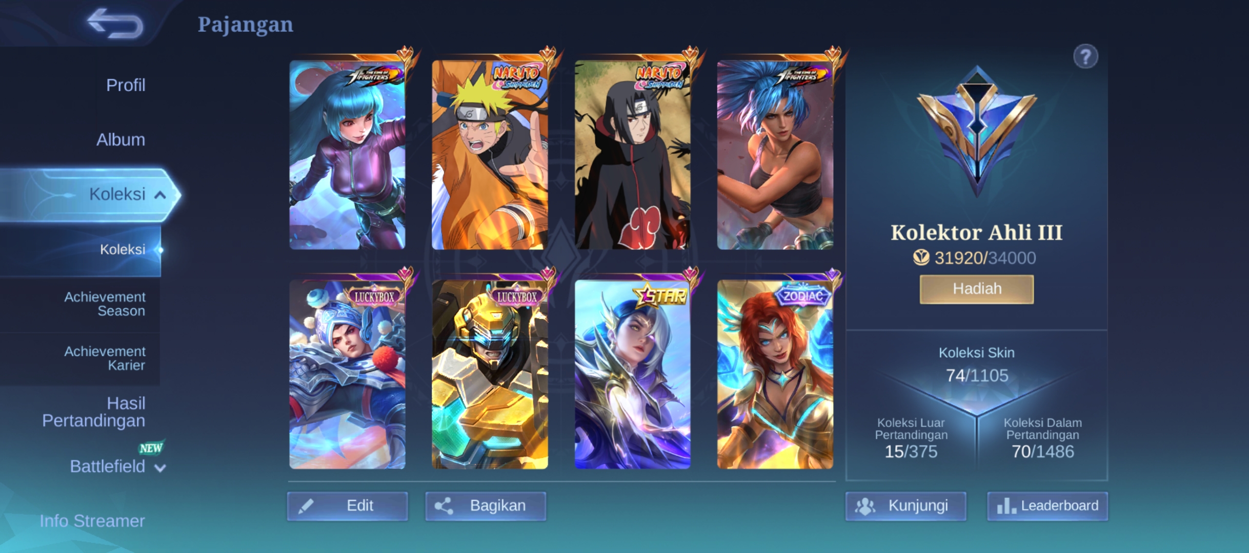 jual akun ml murah